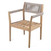 Acacia Wood Rope-Weave Outdoor Dining Set
