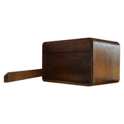 Curved Chestnut Wall-Mounted Nightstand