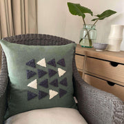 Punch Needle Triangle Throw Pillow