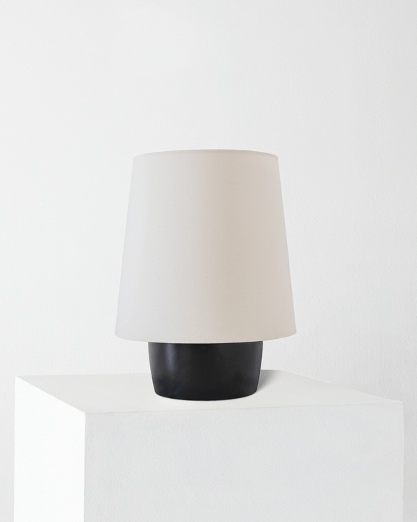 Matte Ceramic Base Cotton Shade Table Lamp