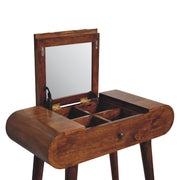 Chestnut Mango Wood Fold-Top Vanity Table