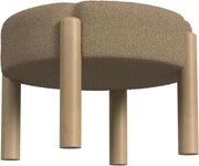 Round Boucle Upholstered Ottoman – ottoman (view 4) | Roost & Roam