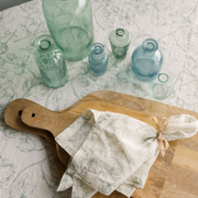 Floral Print Linen Tablecloth