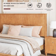 Reeded Wood Platform Bed Frame