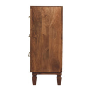 Carved Mango Wood Three-Drawer Chest