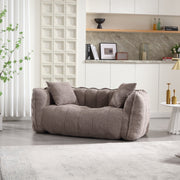 Boucle Channel-Tufted Loveseat Sofa — packaging and unboxing view