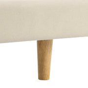 Cream Upholstered Platform Bed Frame Cal-King