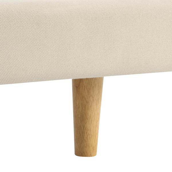 Cream Upholstered Platform Bed Frame Cal-King