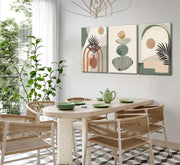 Abstract Botanical Canvas Print Set — scale reference and proportion detail