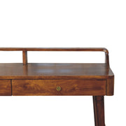 Raised-Back Chestnut Mango Wood Console Table