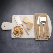 Hammered Copper-Handle Cheese Knife Set