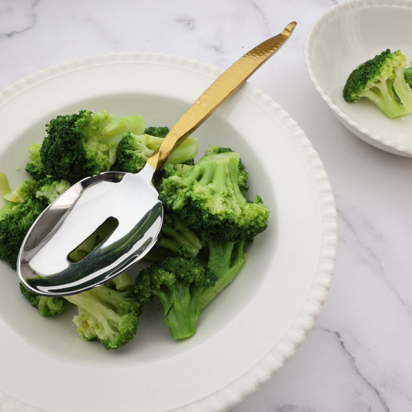 Gold-Handle Stainless Hostess Serving Set