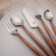 Textured Handle Stainless Flatware Set