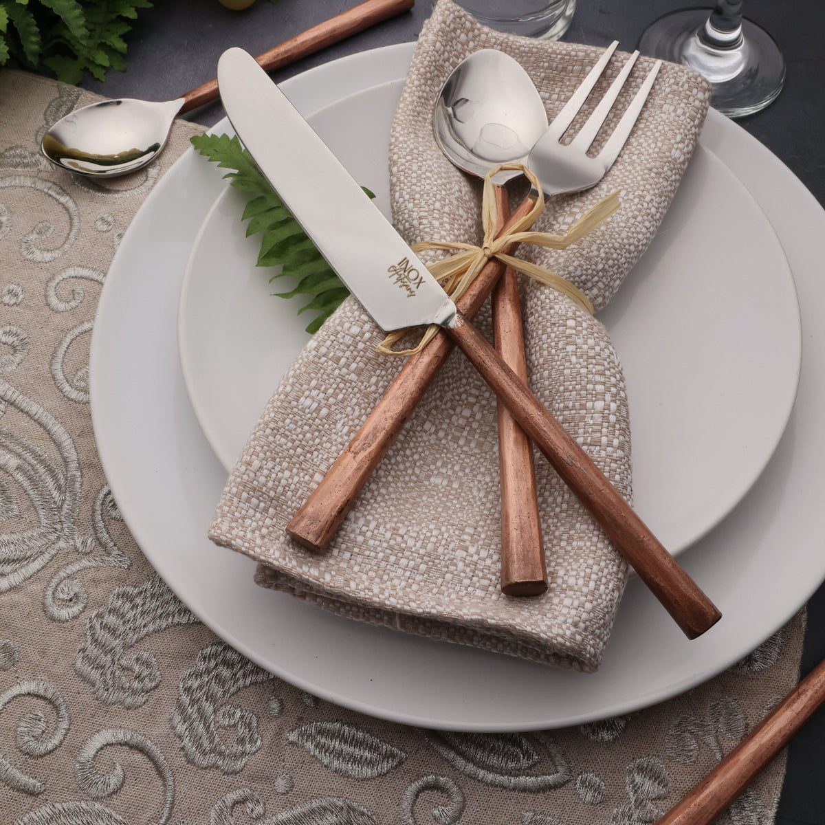 The flatware guests actually notice on the table.