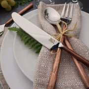 Textured Handle Stainless Flatware Set