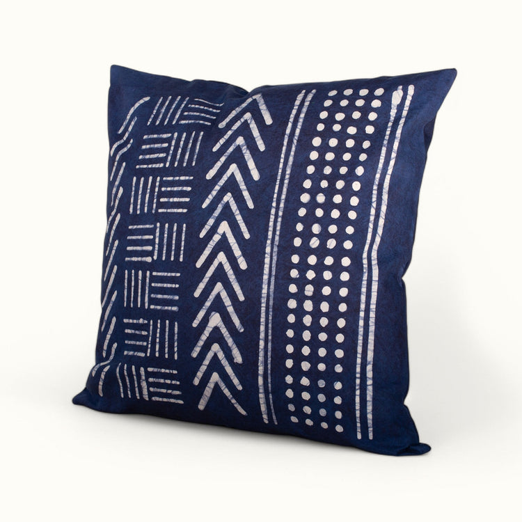 Batik Hand-Printed Cotton Throw Pillow