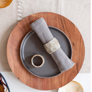 Faceted Horn Napkin Rings