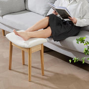 Upholstered Saddle-Seat Vanity Stool (view 4) | Roost & Roam