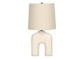 Arch-Form Cream Resin Table Lamp