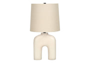 Arch-Form Cream Resin Table Lamp