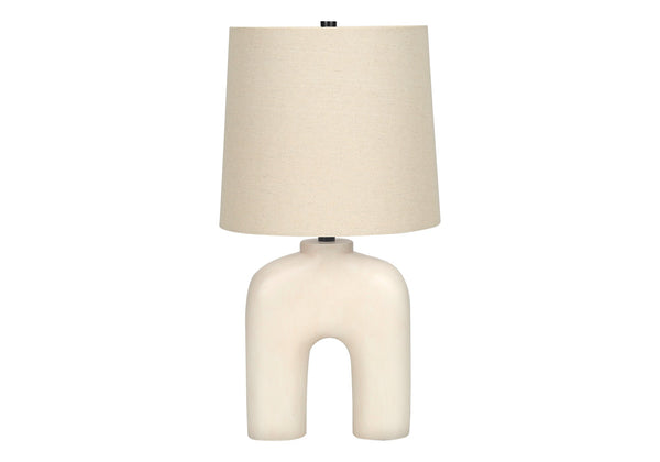 Arch-Form Cream Resin Table Lamp