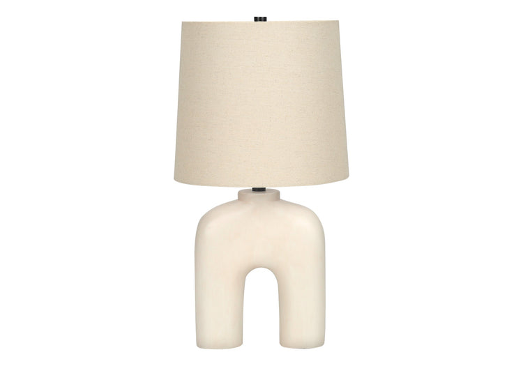 Arch-Form Cream Resin Table Lamp
