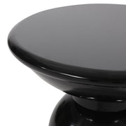 Powder-Coated Iron Pedestal Side Table Set — detail of finish and surface variation