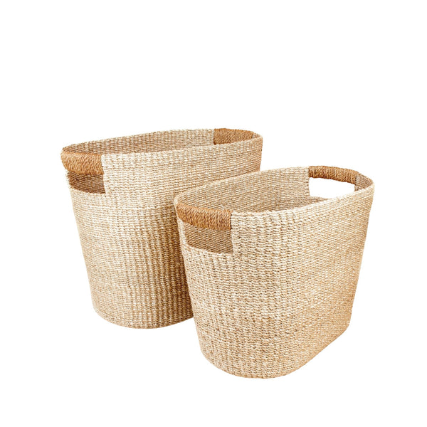 Handwoven Abaca Oval Basket Set
