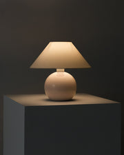 Glossy Ceramic Globe Table Lamp — alternate angle showing full form