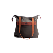 Canvas and Leather Tote Bag