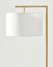 Metal Arm Drum Shade Floor Lamp