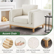 Boucle Upholstered Accent Chair – chair (view 8) | Roost & Roam