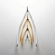 Two-Tone Metal Wishbone Bookend Pair