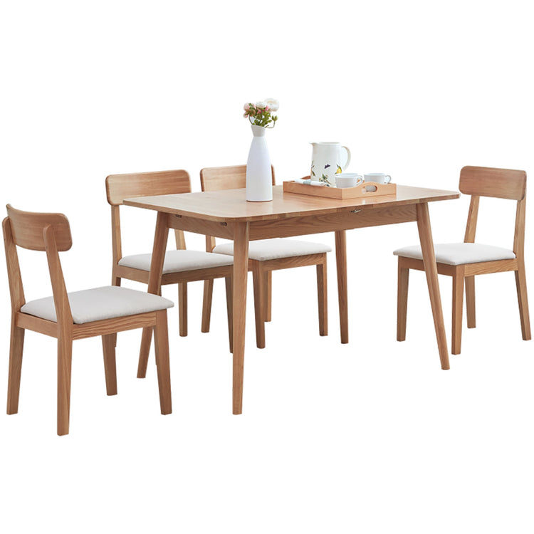 Extendable Oak Dining Table — alternate angle showing full form