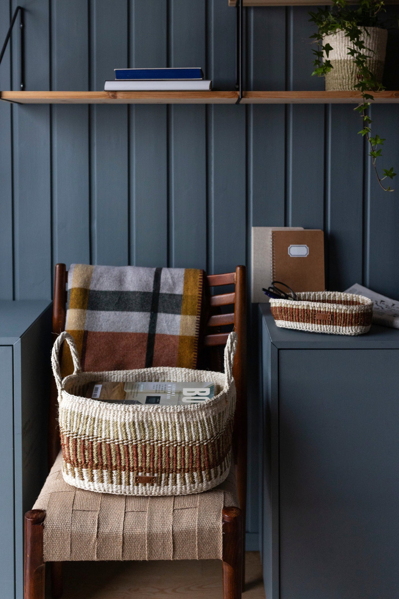 Hand-Woven Sisal Oval Basket