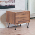 Two-Drawer Walnut-Finish Accent Table