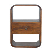 Curved Edge Mango Wood Nightstand