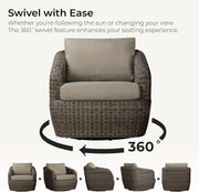 Outdoor Rattan Bistro Set With Comfortable Removable Cushions