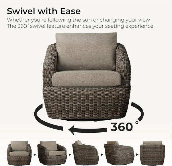 Rattan Bistro Set with Removable Cushions