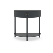 Half-Moon Fluted Console Table with Drawers