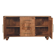 Mango Wood Brass-Handle Sideboard