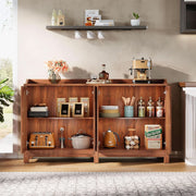 57 Inch Farmhouse Sideboard Cabinet With Adjustable Shelves