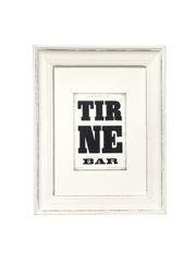 Distressed White Wood Framed Typography Print