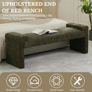 Bouclé Upholstered Arch Bench – ottoman (view 6) | Roost & Roam