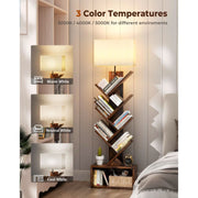 Rustic Brown Tree Bookshelf with Lamp (view 3) | Roost & Roam