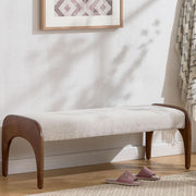 Sherpa Upholstered Arch-Leg Bench – ottoman (view 9) | Roost & Roam