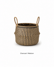 Chevron Seagrass Storage Basket