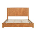 Reeded Wood Platform Bed Frame