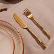 Wavy-Handle Stainless Flatware Set