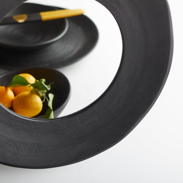 Sculpted Round Wall Mirror